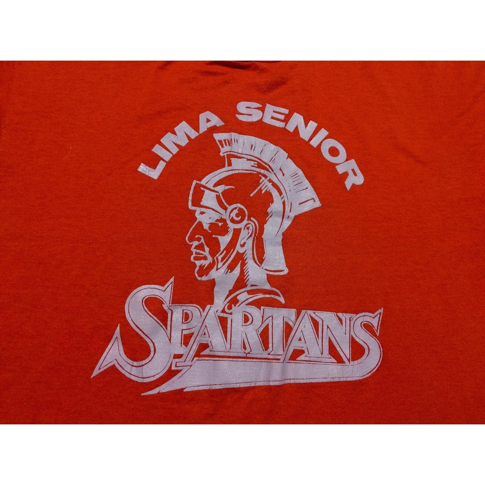 Vintage Screen Stars Best LIMA SENIOR HIGH SCHOOL Spartans Ohio T-Shirt USA XL - Picture 4 of 8